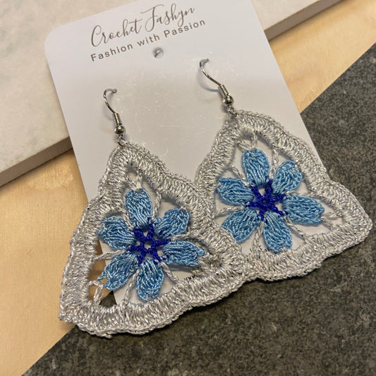 Handcrafted Crochet Earrings - Granny Square Range