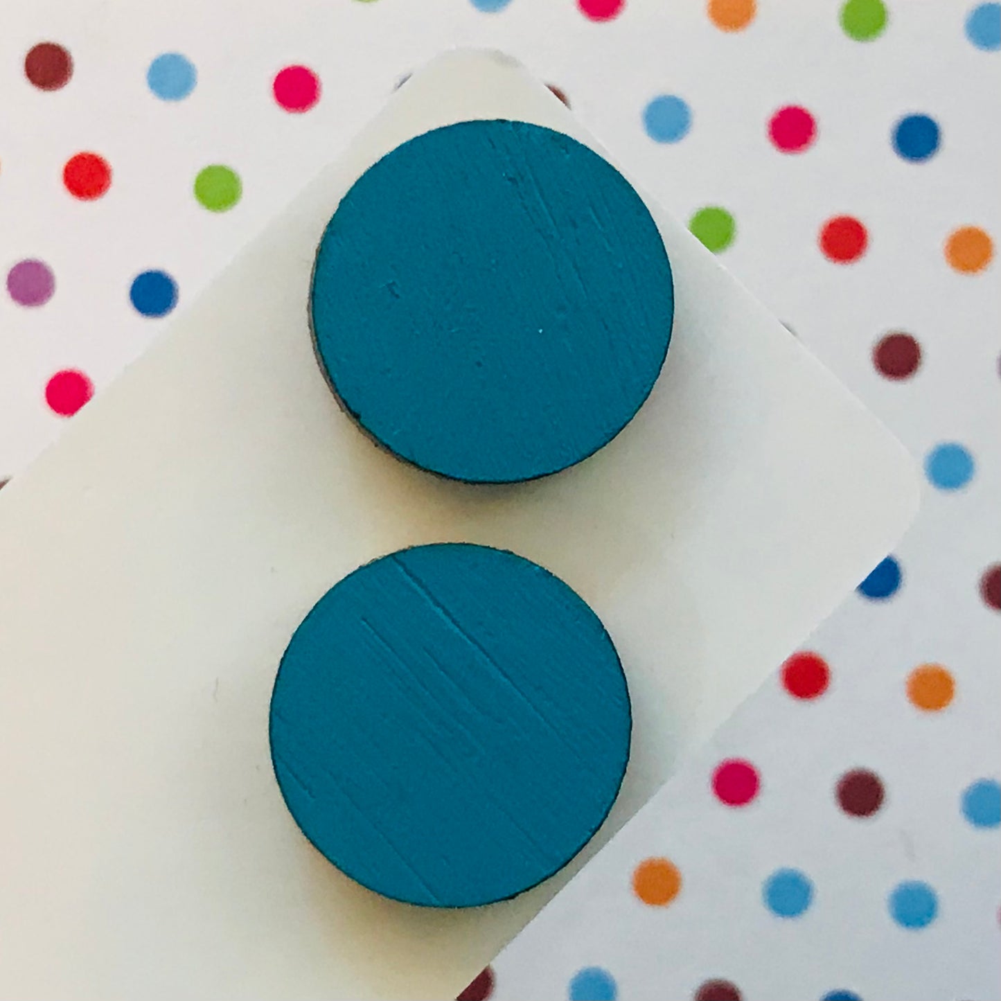 Novelty Studs Earrings - Graphic Wood