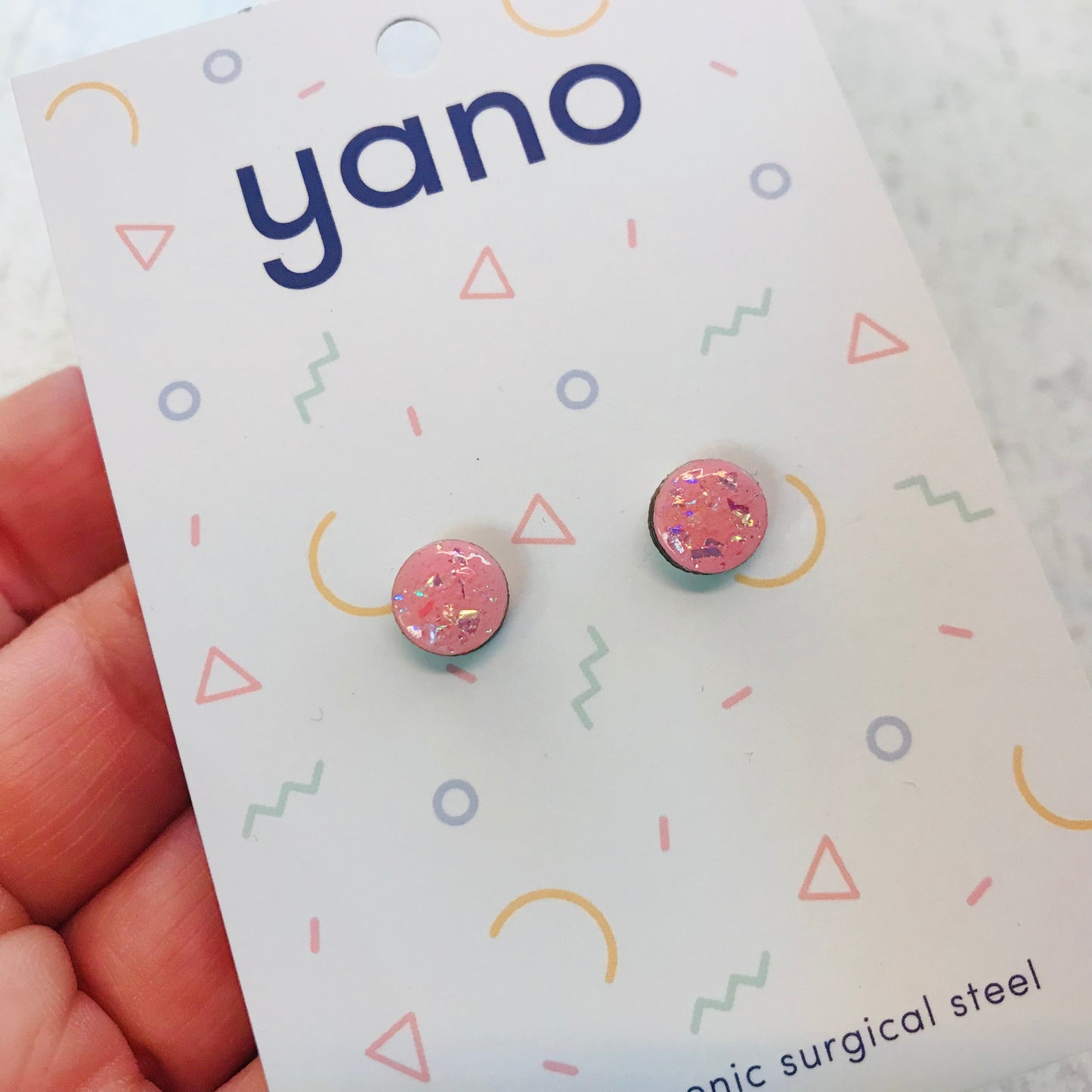 Mini Dot Laser Cut Timber Stud Earrings