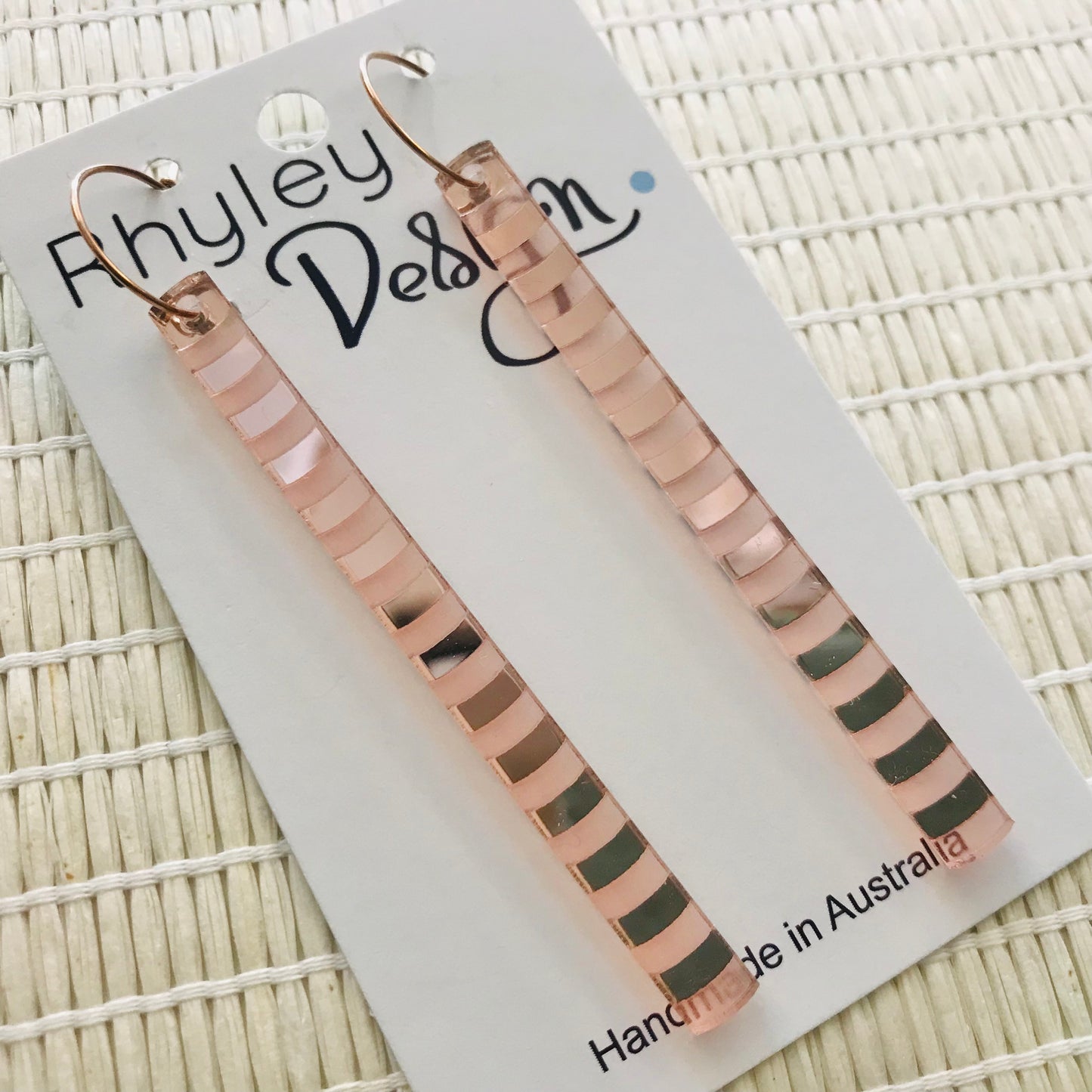 Mirror Rod Statement Earrings
