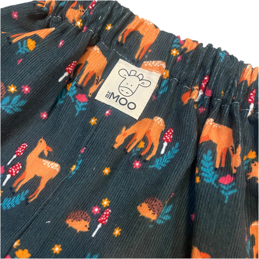 Cord Skirt - DEERS IN THE FOREST