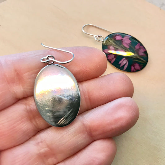 Australian flora Resin & Sterling Silver Earrings - large