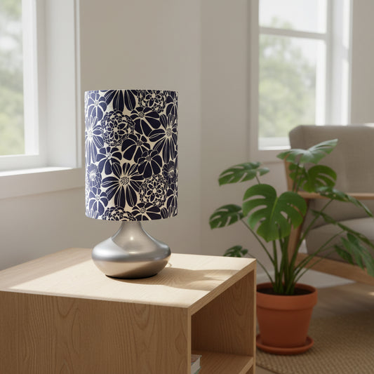 Custom Lamp Shade only - Navy Flowers