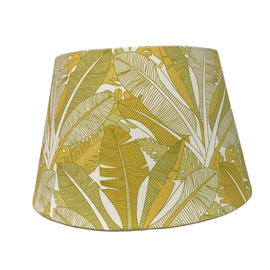 Two-Toned Ceramic Table Lamp with Citrus Palms Shade