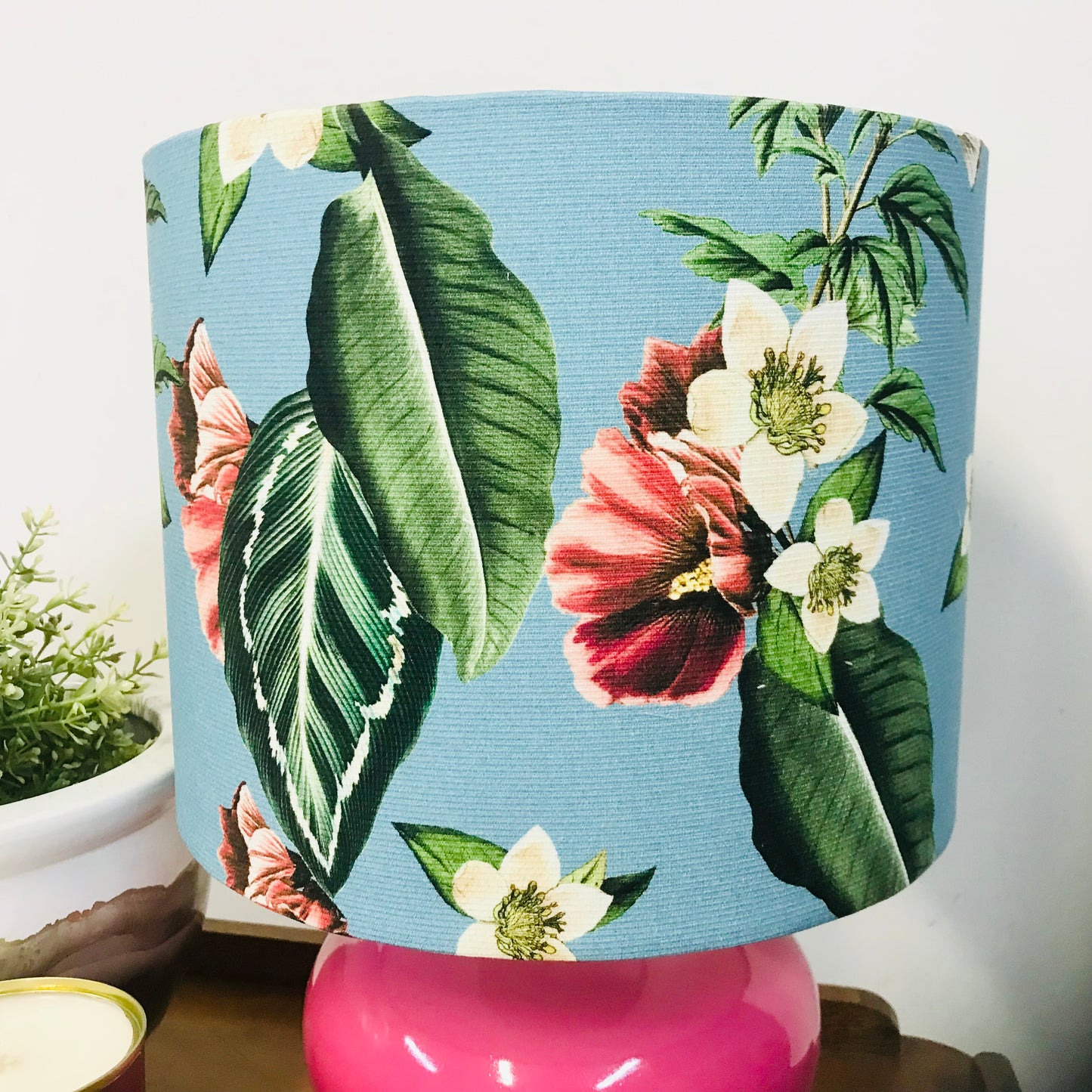 Custom Lamp Shade only - Vintage Blue Floral