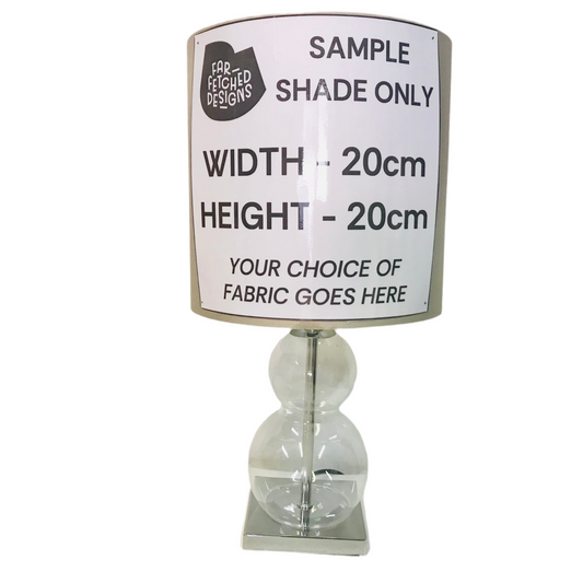 Lamp Base Only - Double Ball Glass Table Lamp With Chrome Base