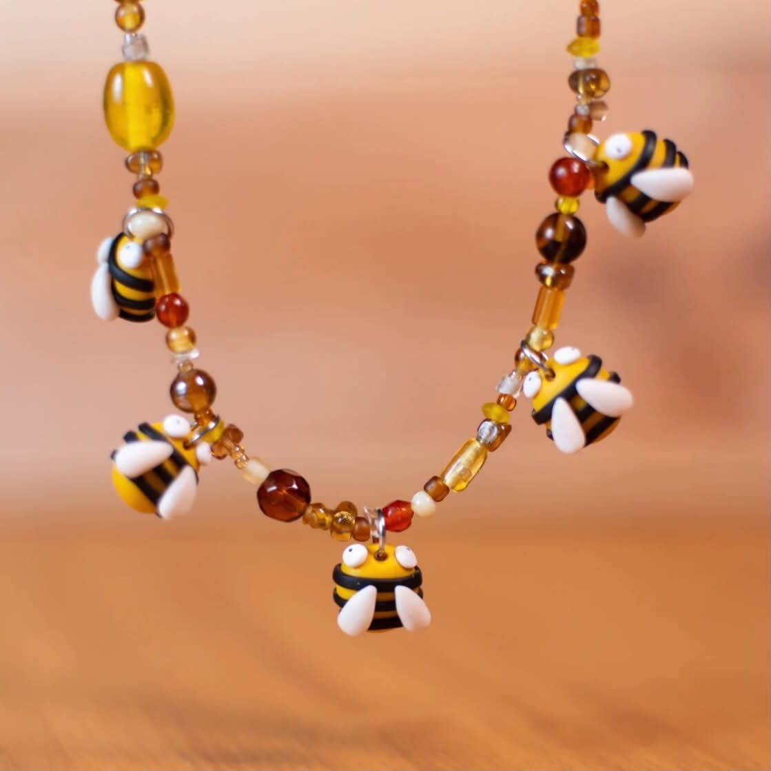 Handmade Bees Necklace