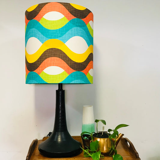 Custom Lamp Shade only - Retro Mod Waves