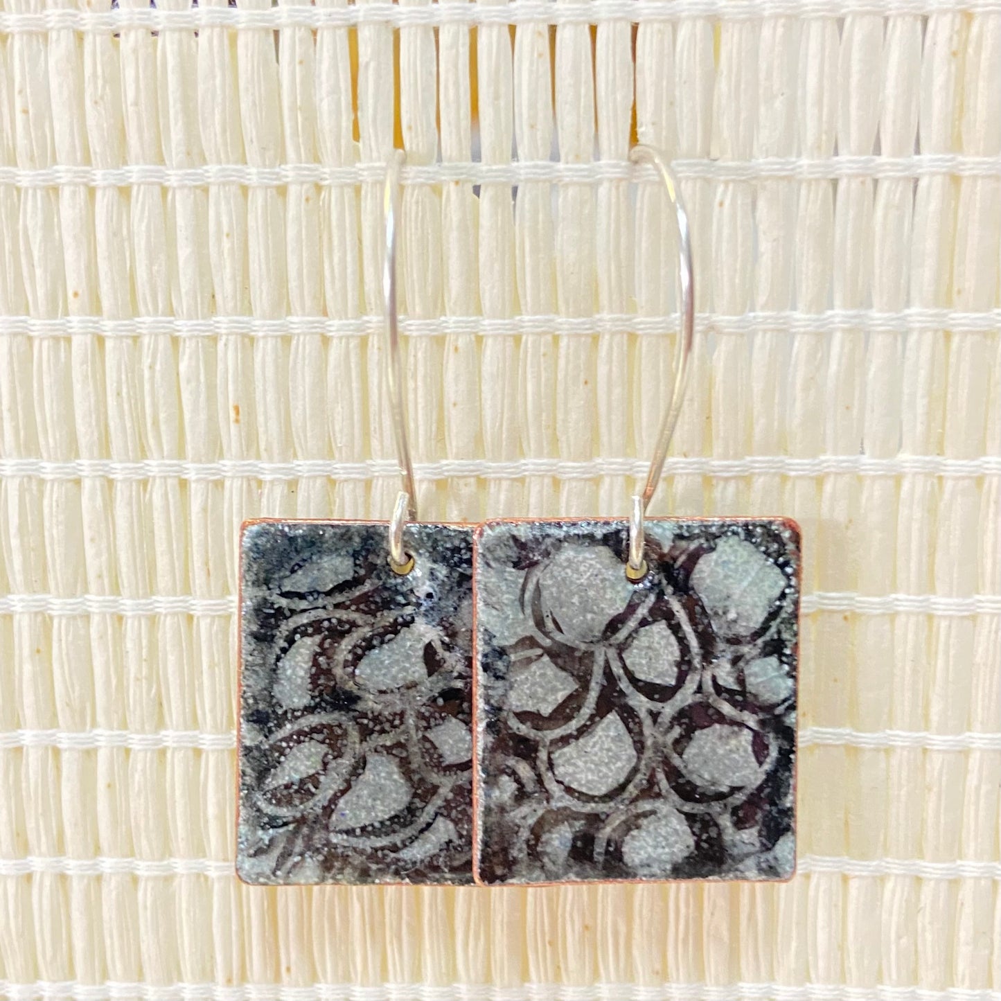 Handpainted Earrings - Enamel on Copper