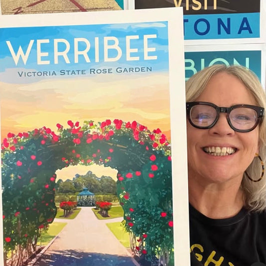 Vintage Poster - Werribee State Rose Garden