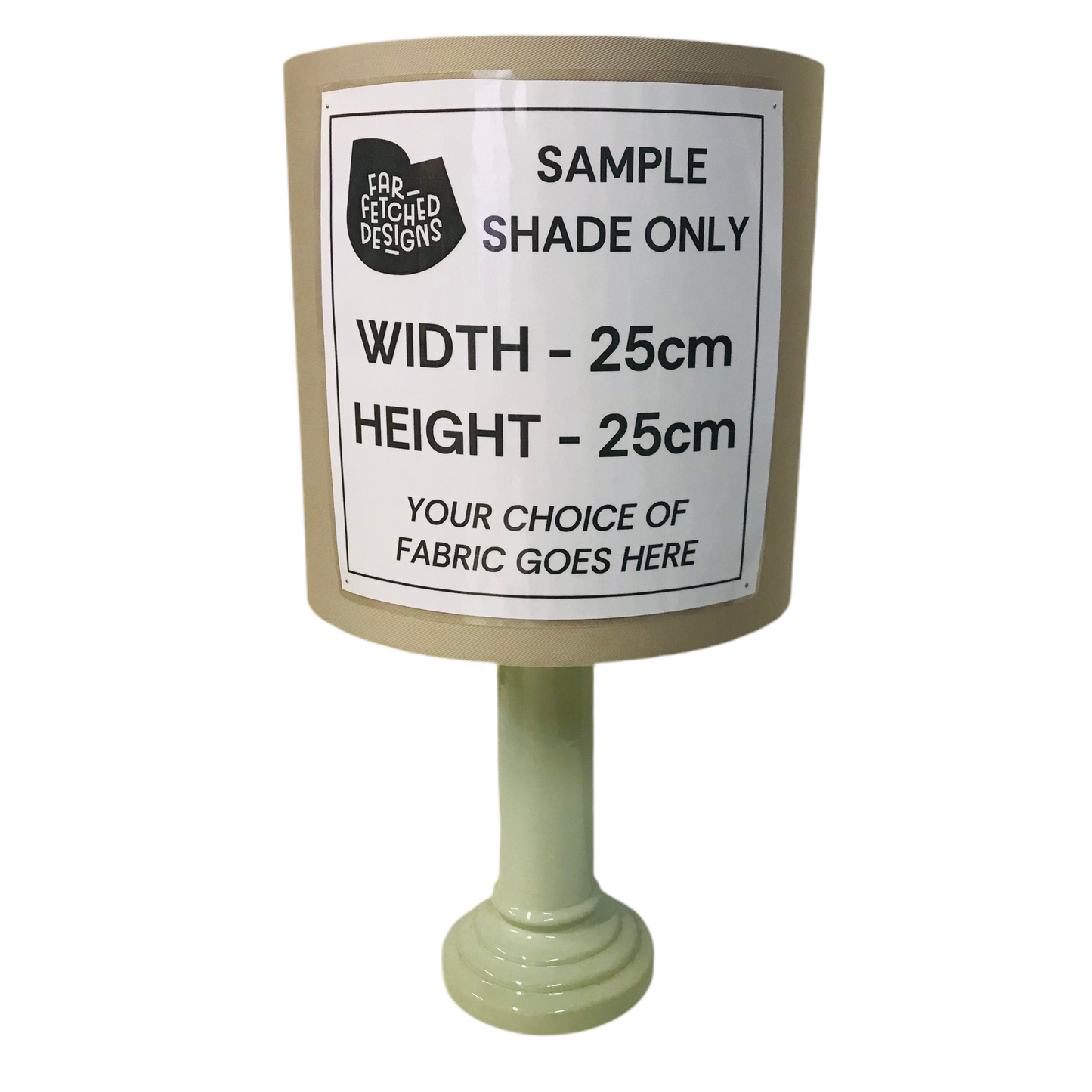 Lamp Base Only - Sage Gloss Ceramic Column Table Lamp