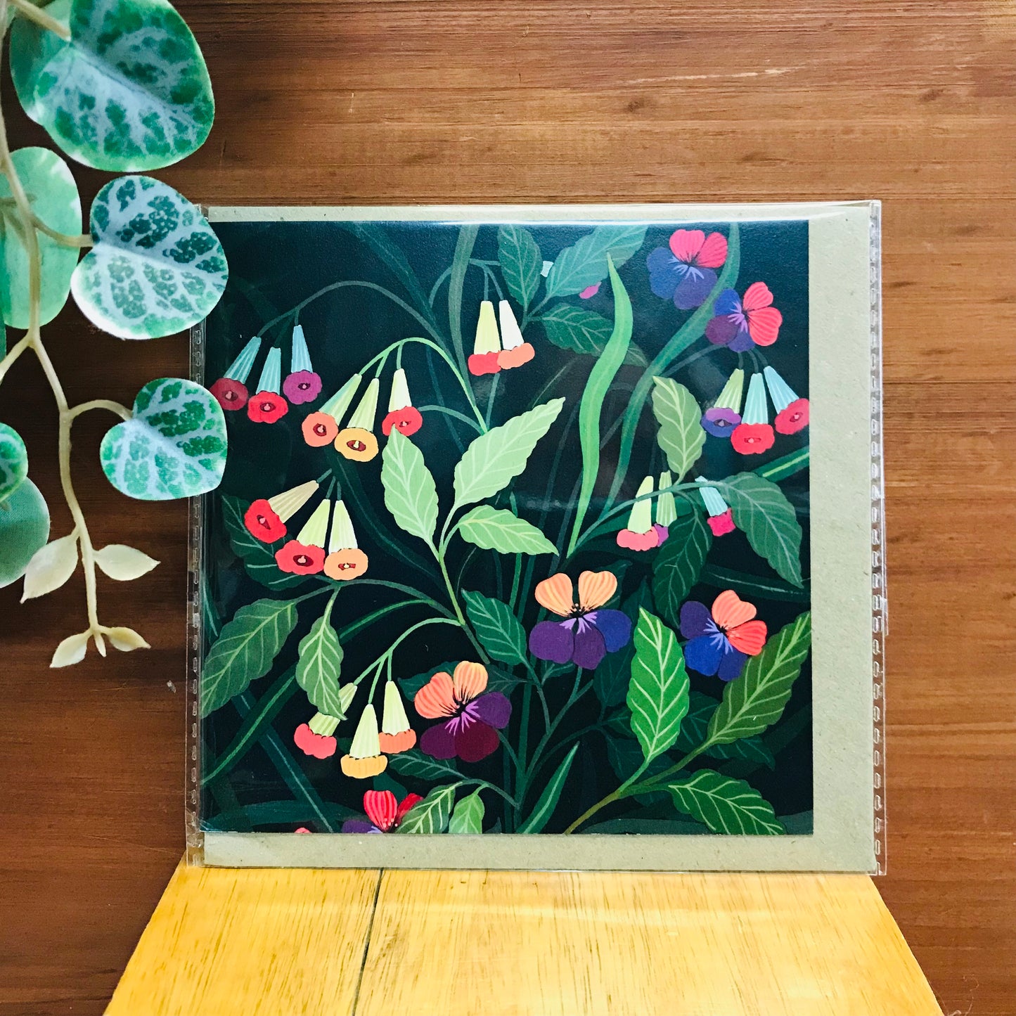 Flora Square Blank Greeting Cards