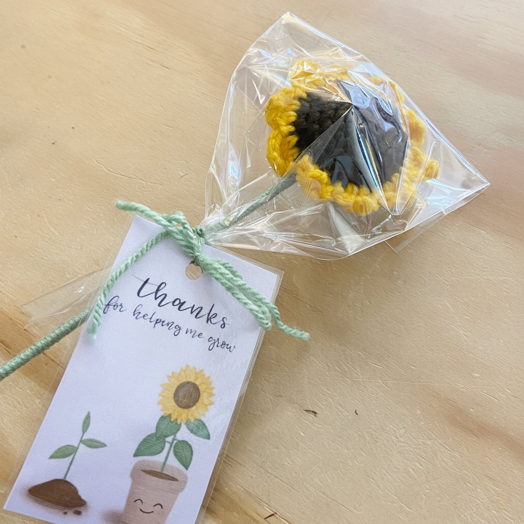 Individual Crochet Sunflowers
