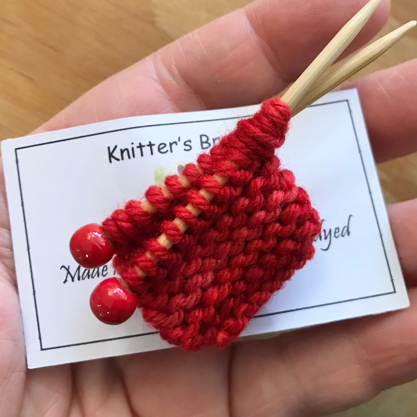 Handcrafted Knitter's Brooch
