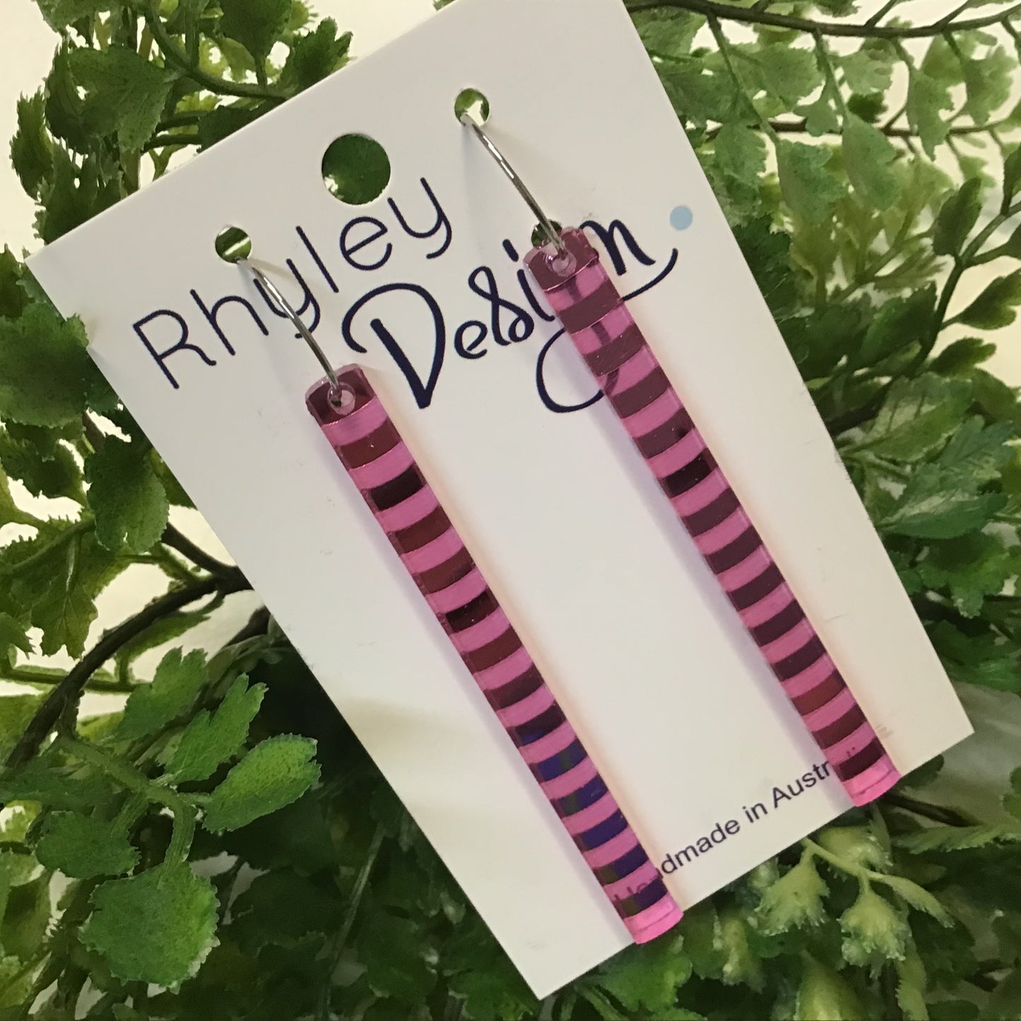 Mirror Rod Statement Earrings