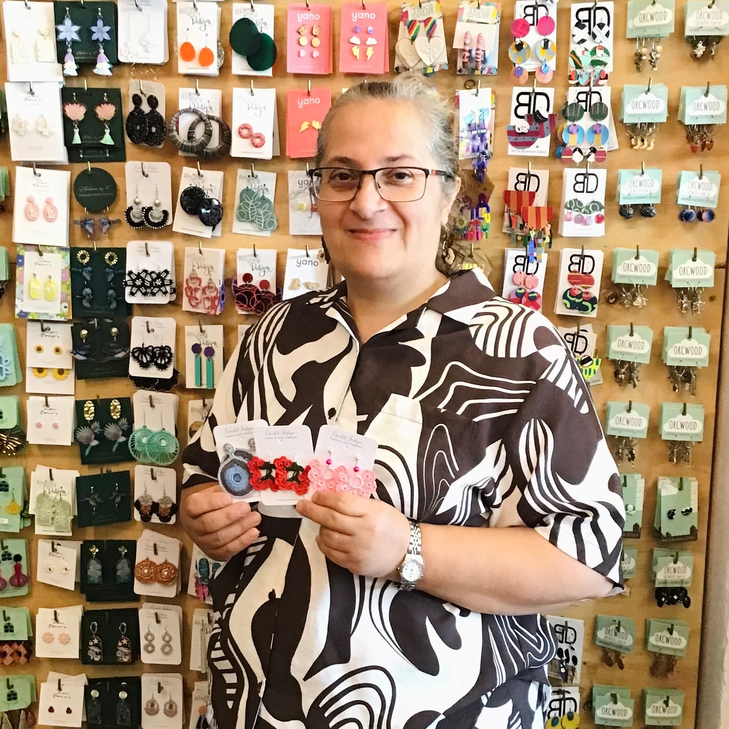 Handcrafted Crochet Earrings - Bunch of Flowers