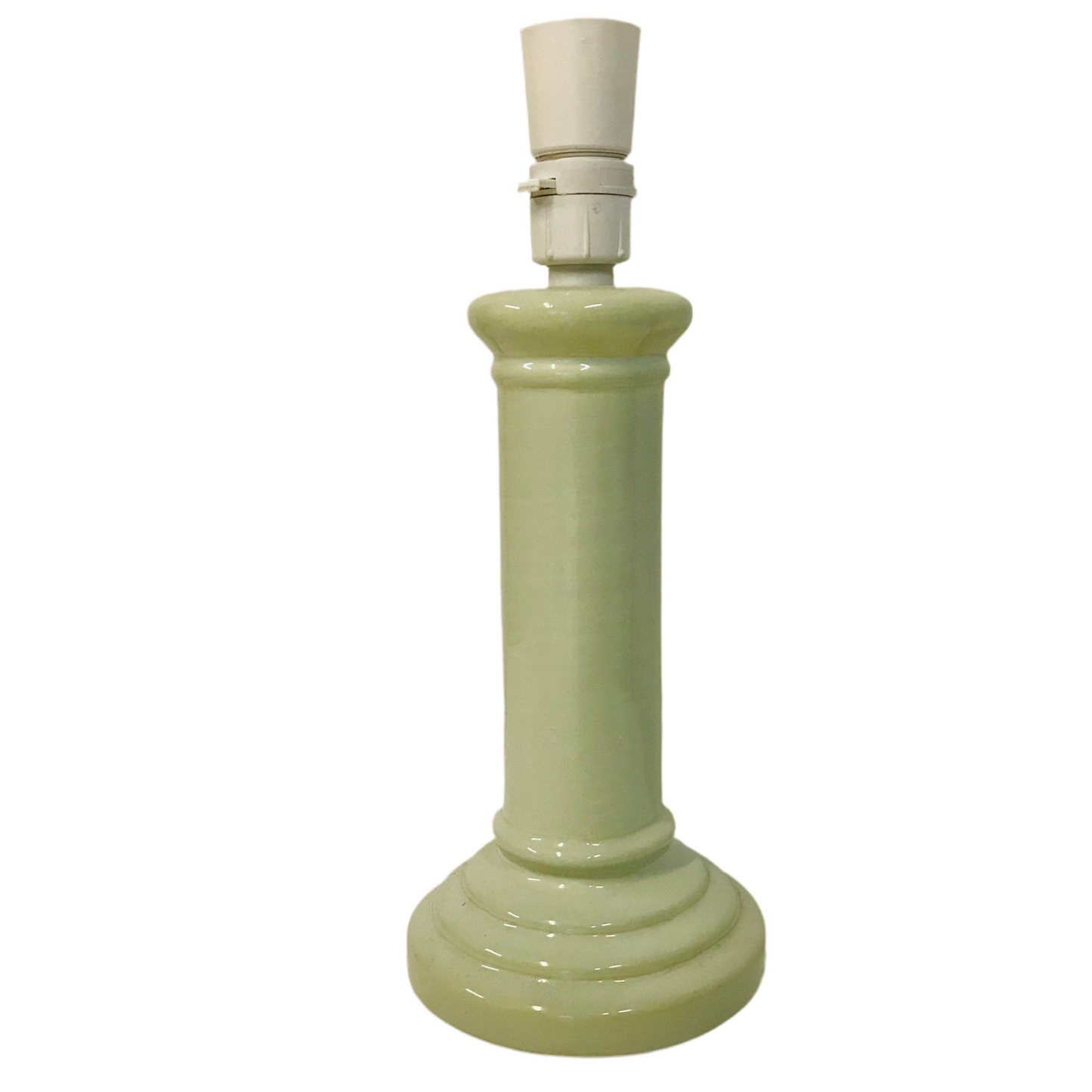 Lamp Base Only - Sage Gloss Ceramic Column Table Lamp