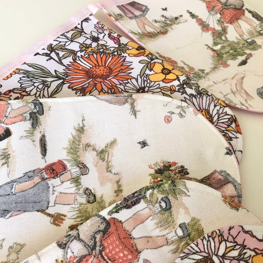 Reusable Eco Sustainable Bunting Flag Nursery Bedroom Wall Decoration - Pink Garden Party