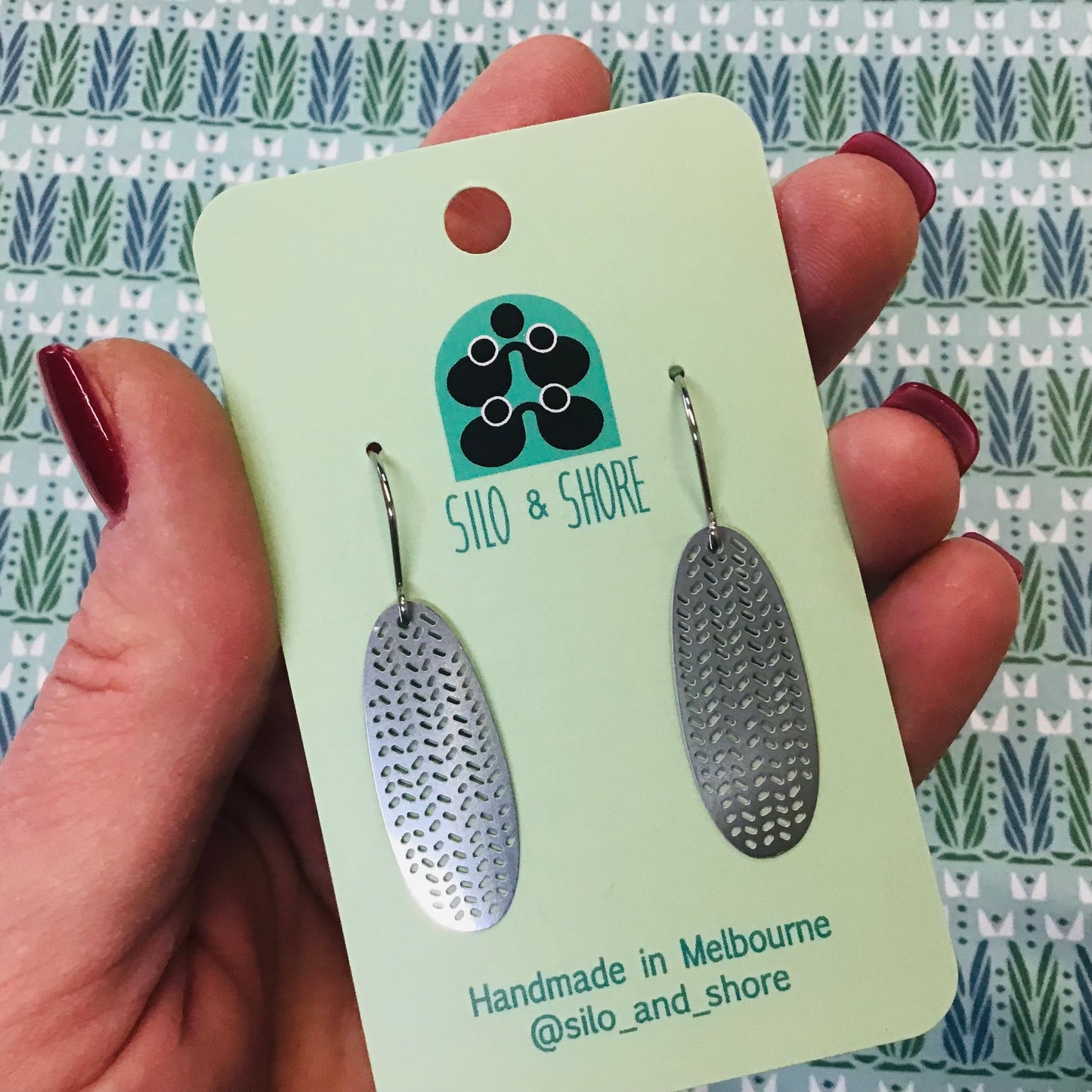 Stainless Steel Statement Earrings - Herringbone Range