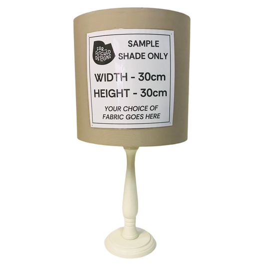 Lamp Base Only - Off-White Painted Timber Turned Table Lamp