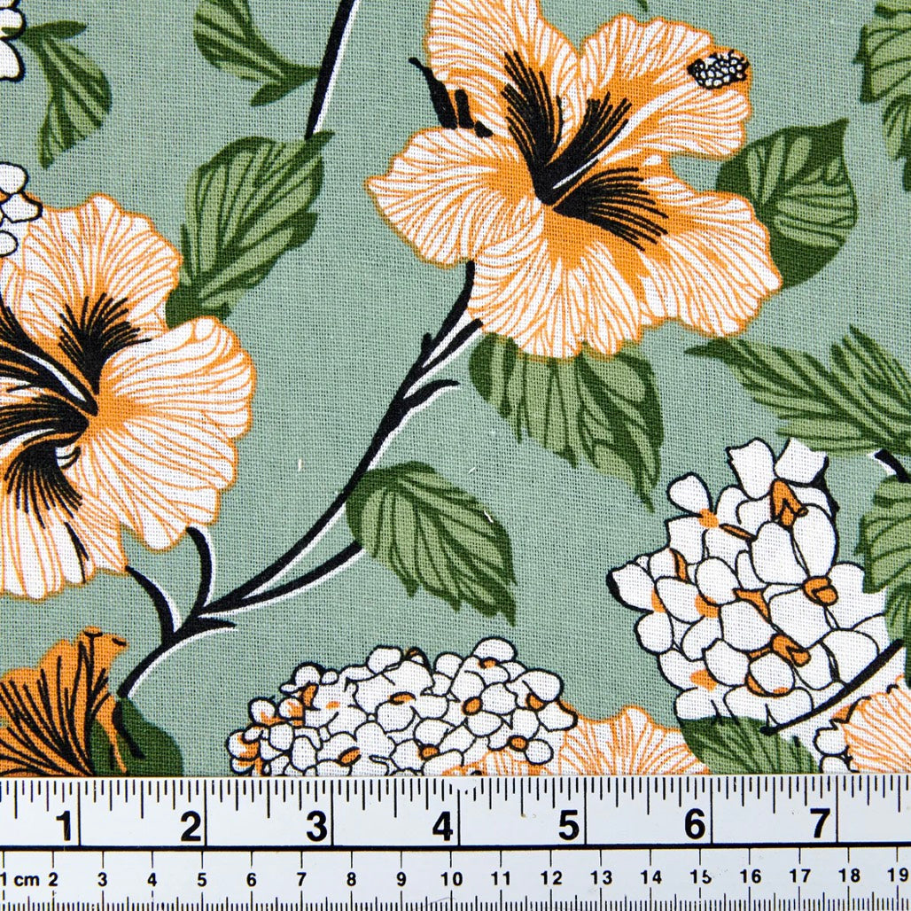 Custom Lamp Shade only - Sage Floral Linen