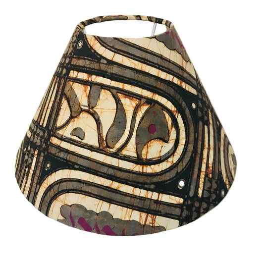 Black Ikat Ball Table Lamp