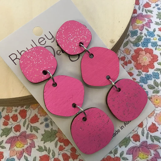 Triple Drop Statement Earrings