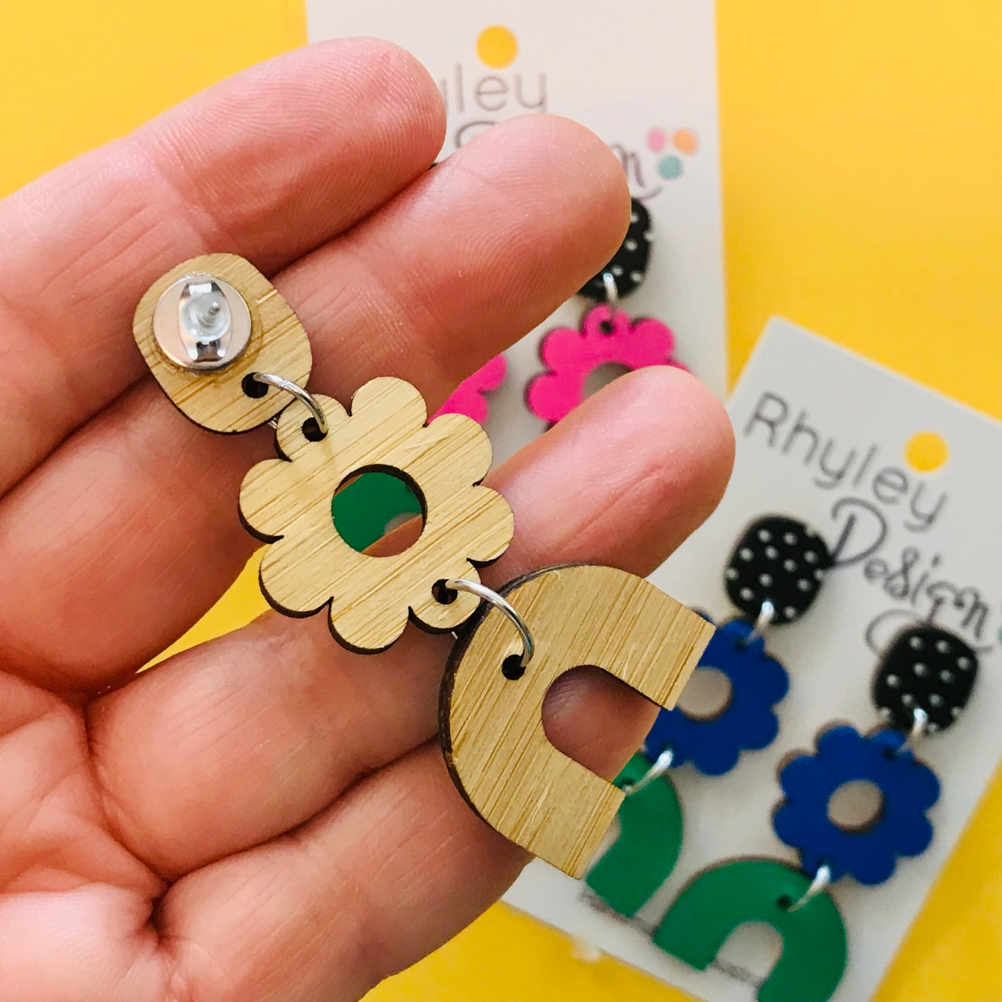 Daisy Drop Statement Earrings