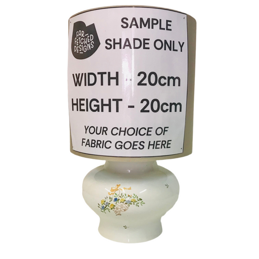 Lamp Base Only - Squat Round Anna Rosa Italy Table Lamp with floral print