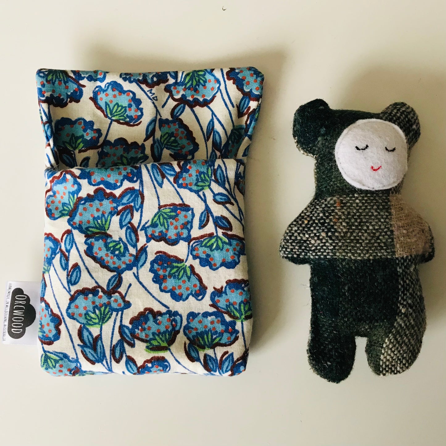 Handmade OOAK Mini Sleepy Bear with Sleeping Bag