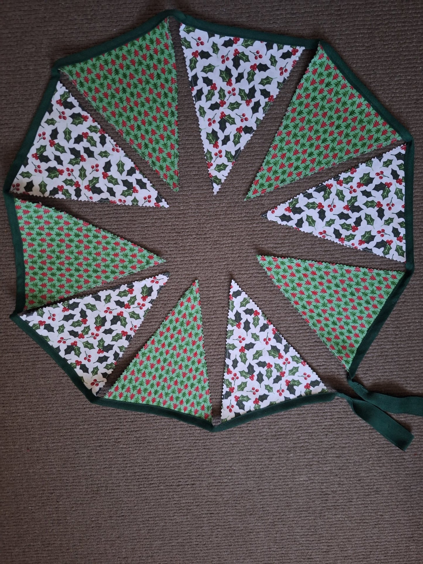 Handmade Fabric Christmas Bunting