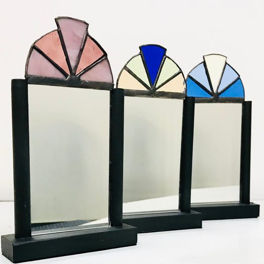 Stained Glass Table Mirror