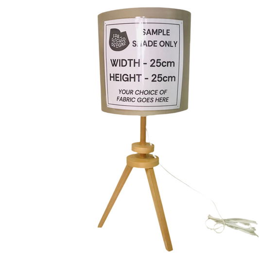 Lamp Base Only - Tripod Disc Light Timber Table Lamp
