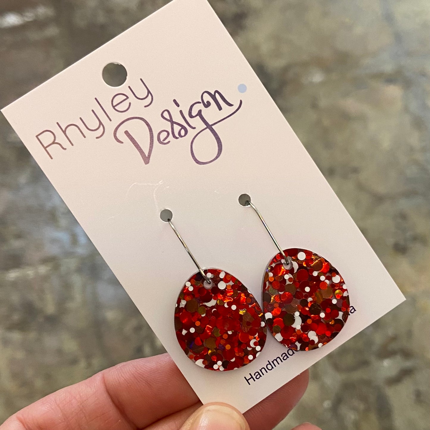 Bold Perspex Drop Disc Earrings - Mini