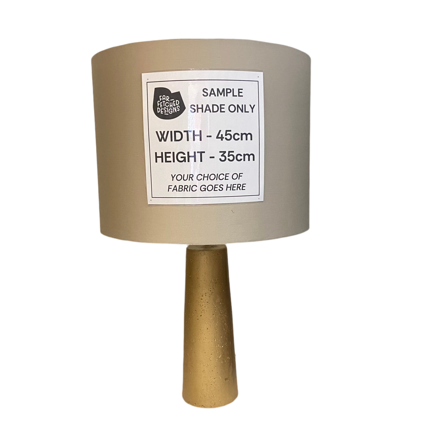 Lamp Base Only - Gold Concrete Pilar Table Lamp