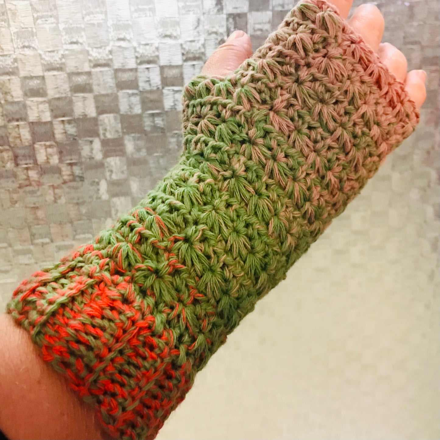 Crochet fingerless gloves - various colours