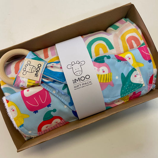 Gift Box - Blanket, Bib & Timber Teether