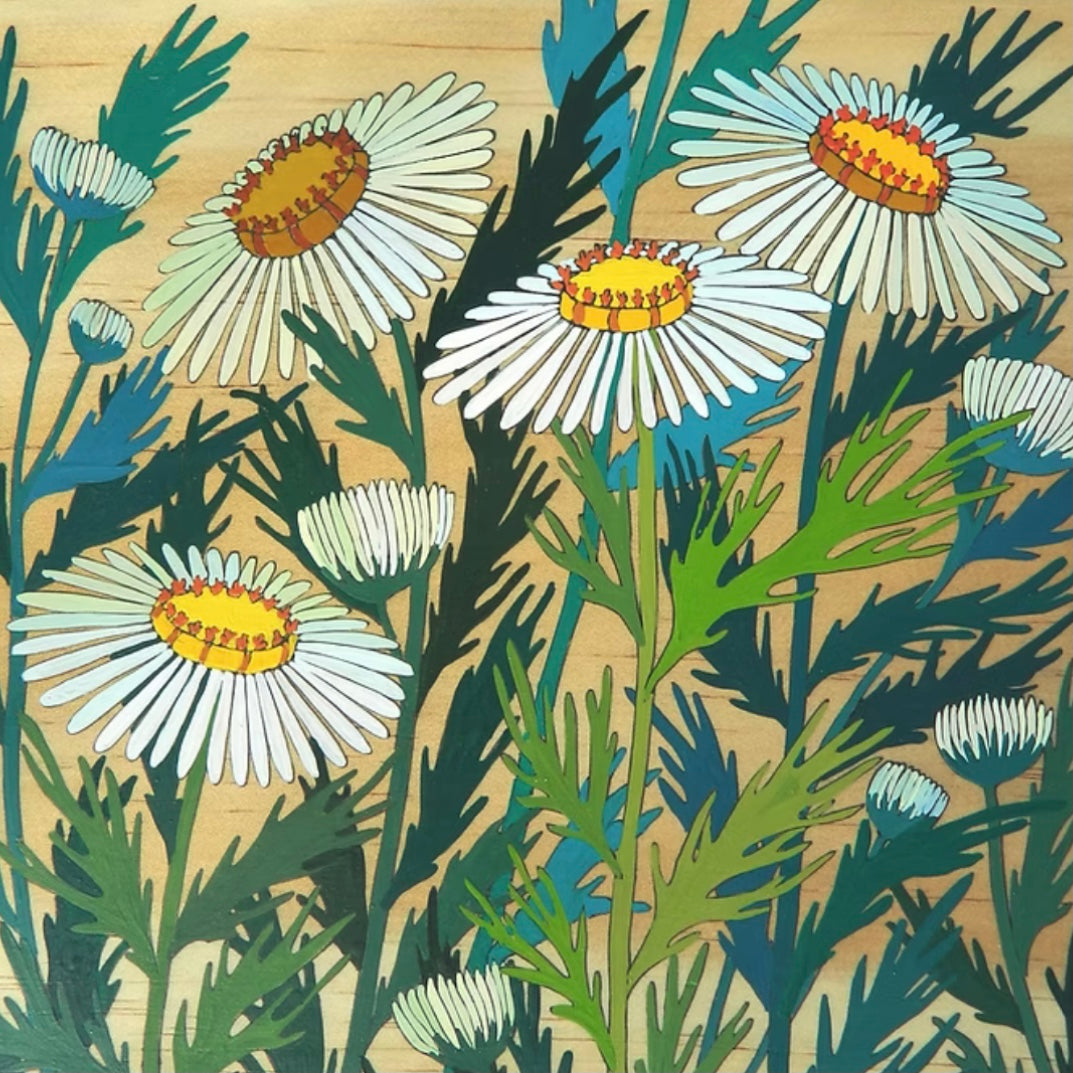 Flora Square Blank Greeting Cards