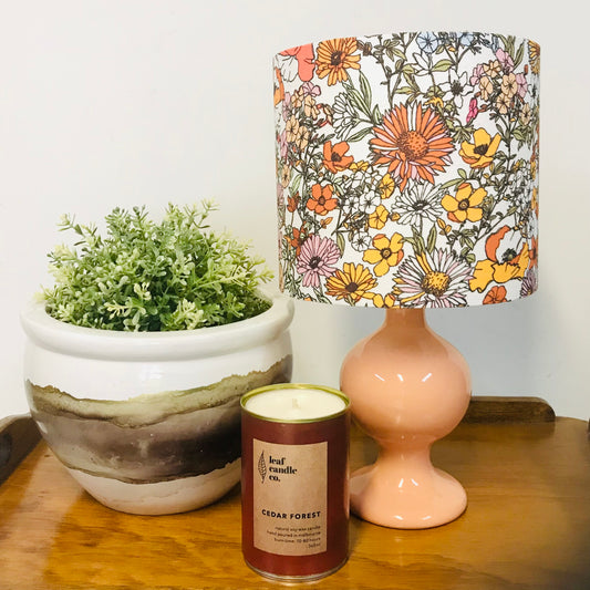Custom Lamp Shade only - Linen Wildflowers