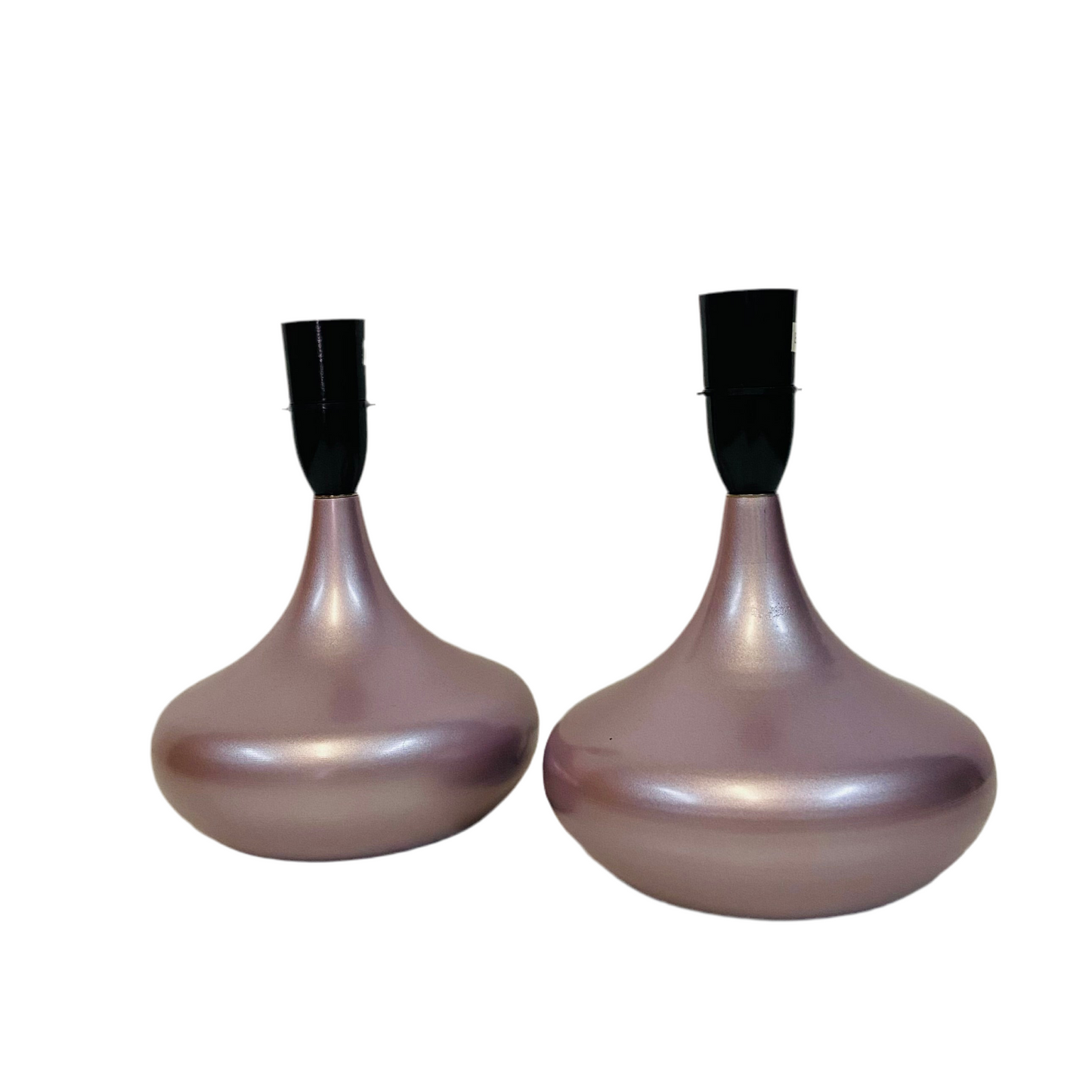 Lamp Base Only - Bulb Squat Table Lamp in Pink Tones