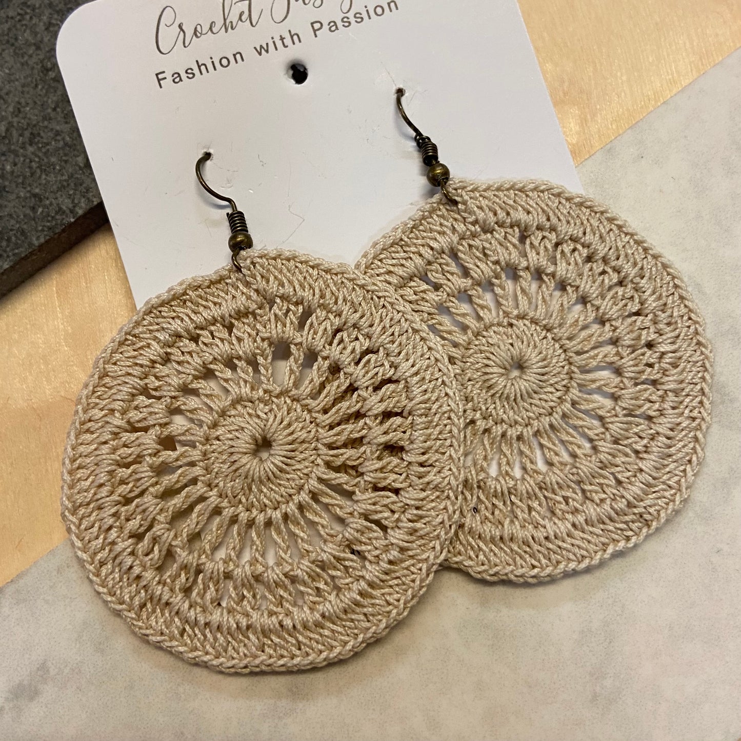 Handcrafted Crochet Sphere Earrings
