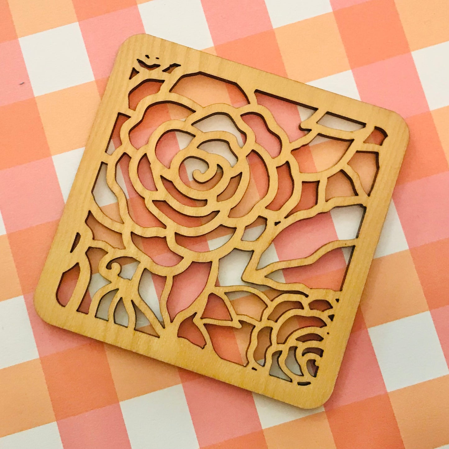Laser Cut & Engraved Australian Sustainable Timber Individual Coasters