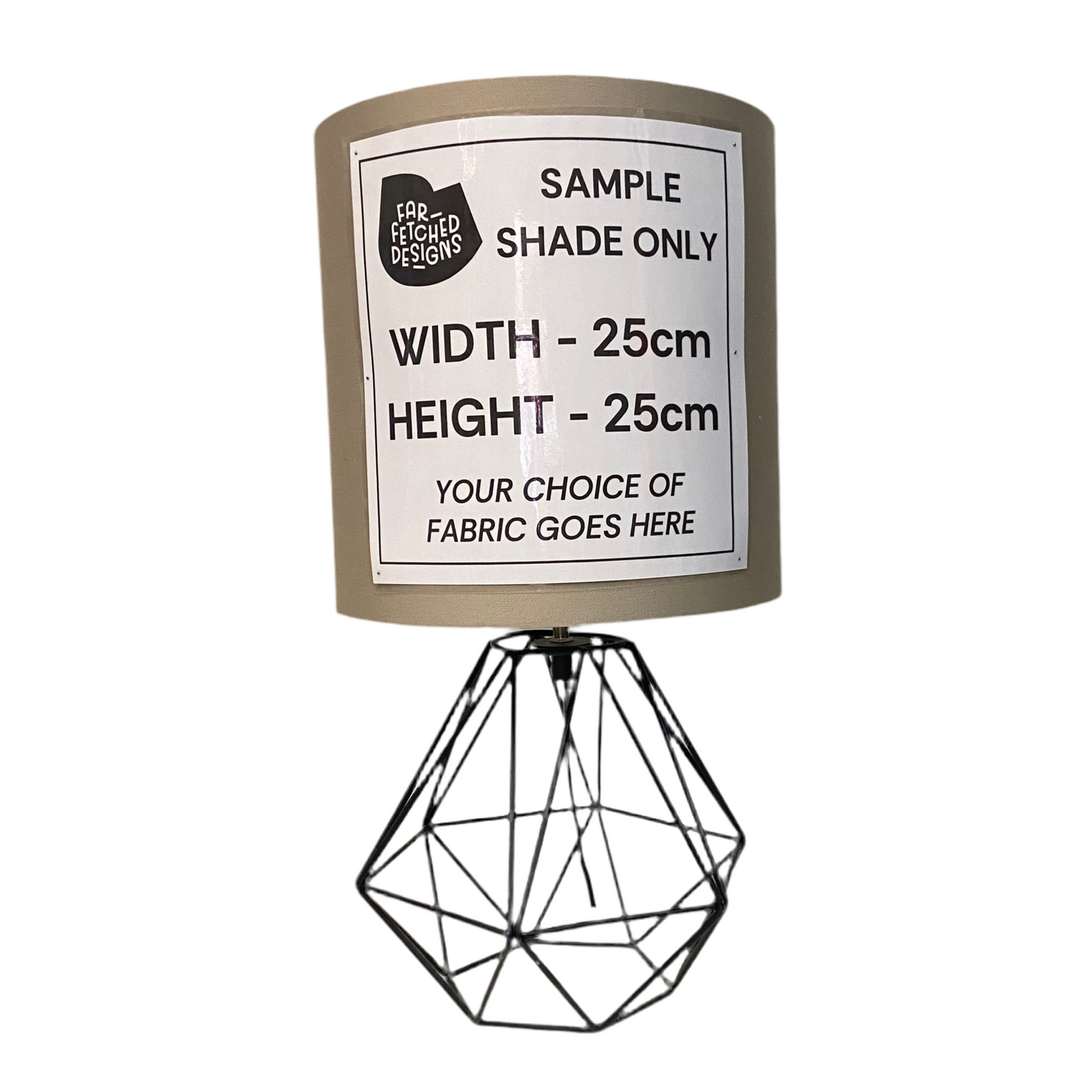 Lamp Base Only - Black Caged Sphere Table Lamp