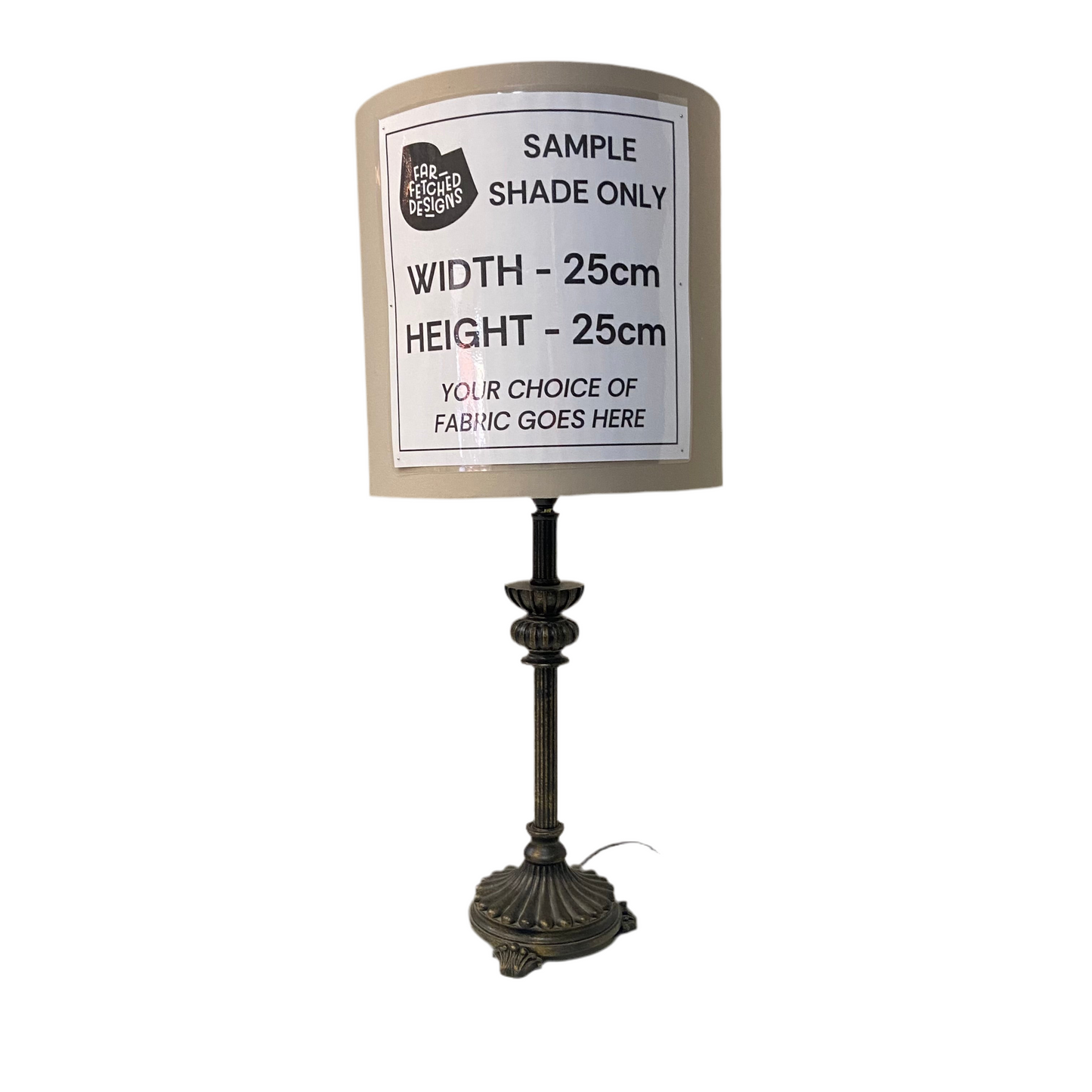 Lamp Base Only - Destressed Bronzed Candlestick Table Lamp