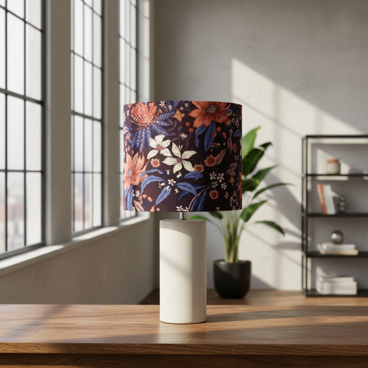 Custom Lamp Shade only - Wintery Floral