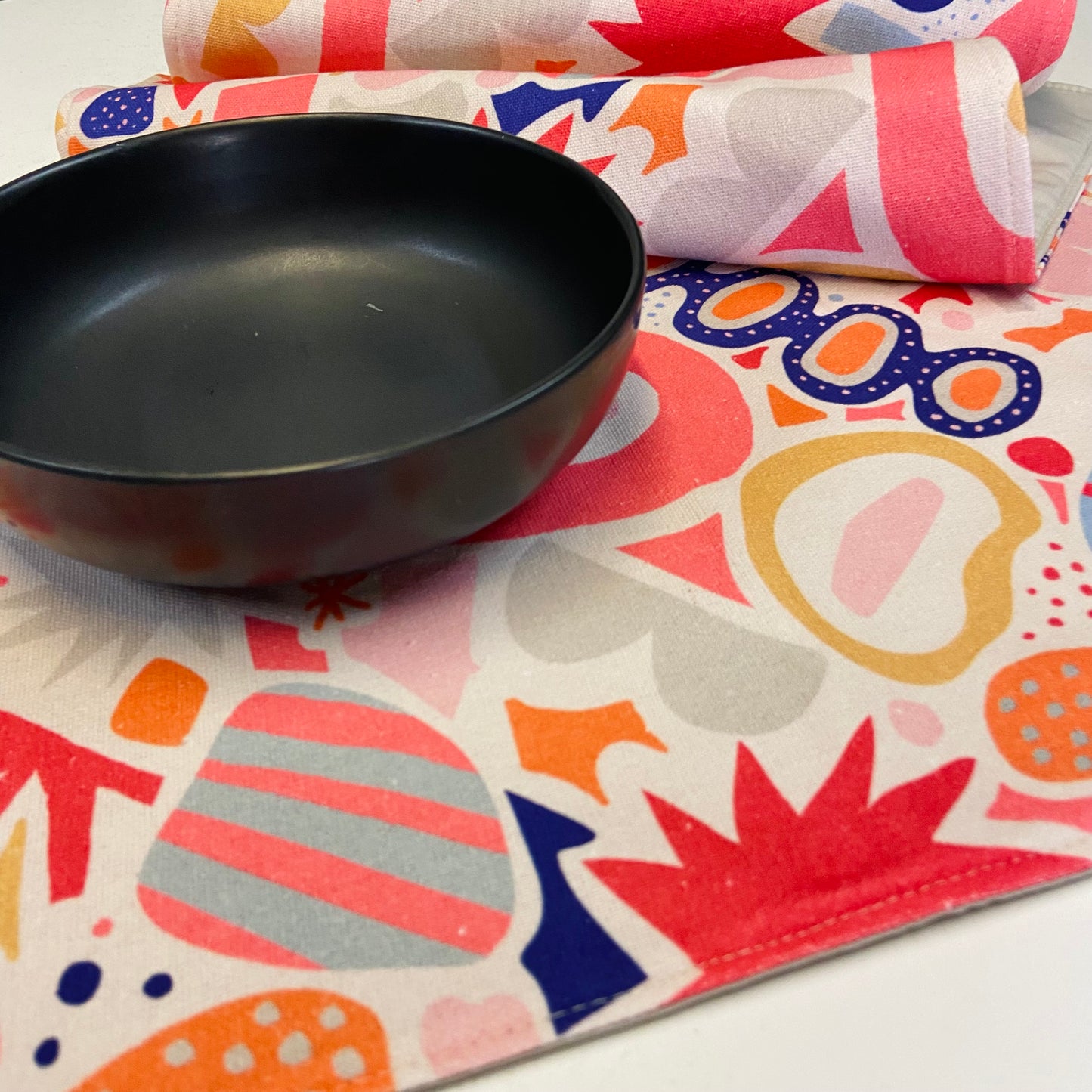 Reversible Placemats - Carnival with Mauve Reverse (set of 4)