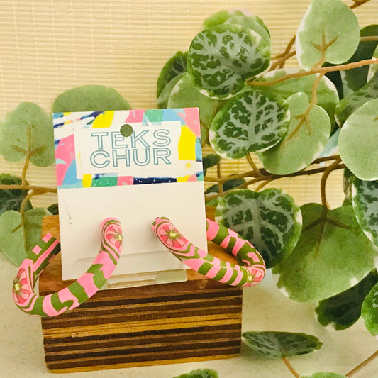 Polymer Clay Earrings - Hoops and Squiggles
