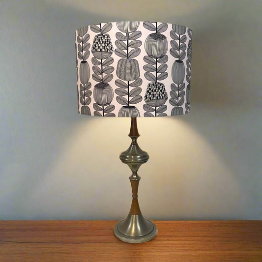 Vintage Genie Table Lamp with Banksia Stems Shade