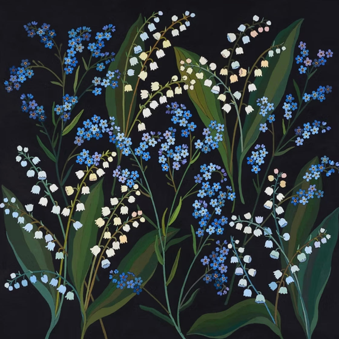 Flora Square Blank Greeting Cards