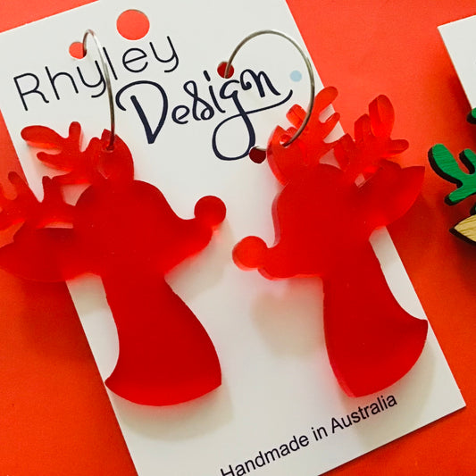 Christmas Reindeer Statement Earrings
